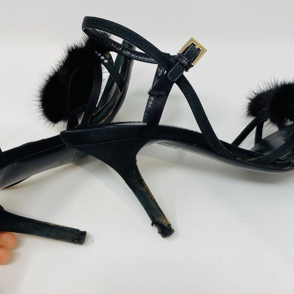 VALENTINO**Evening shoes w/Mink**EU 36.5 $1395 - Picture 7 of 8